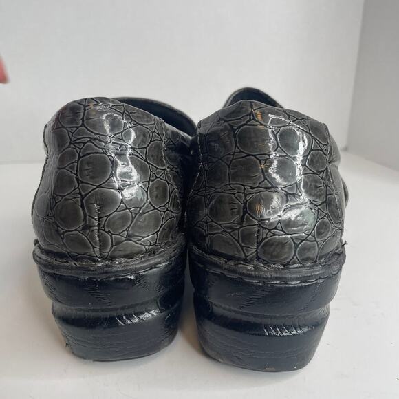 B.O.C. Charcoal Gray / Black Peggy Croc Print Comfort Clog Slip On Shoes Size 11 - Picture 8 of 10